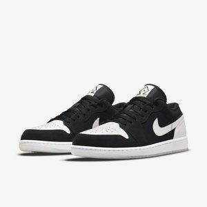 Nike Air Jordan 1 Low SE Men's Size 11 Diamond Shorts Black White DH6931-001